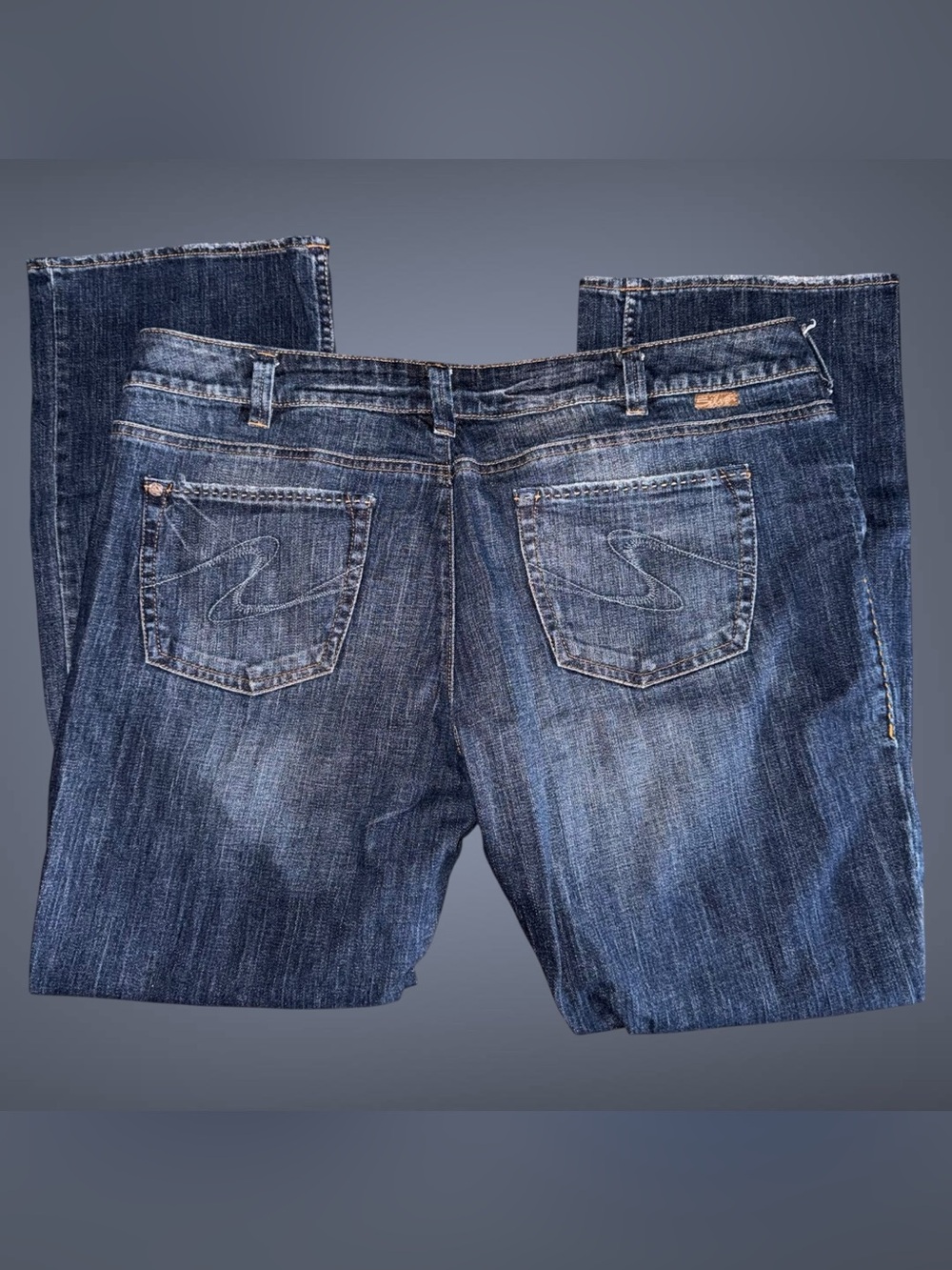 Y2K Silver Jeans Co. Dark Wash Minimalist Julia Plus Stretch Denim Jeans W22 L32